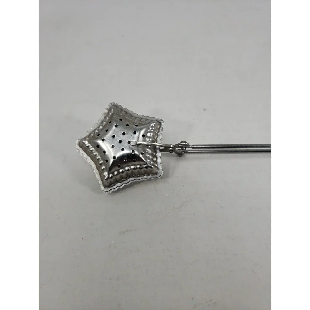 Vintage Star Shaped Metal Tea Infuser Tongs Loose Leaf Tea Steeper Strainer MCM